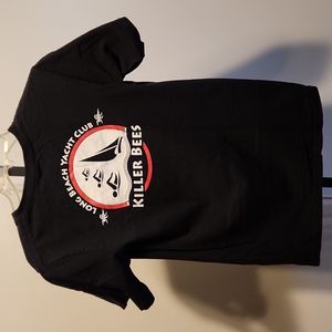 Long Beach yacht club art black s tshirt